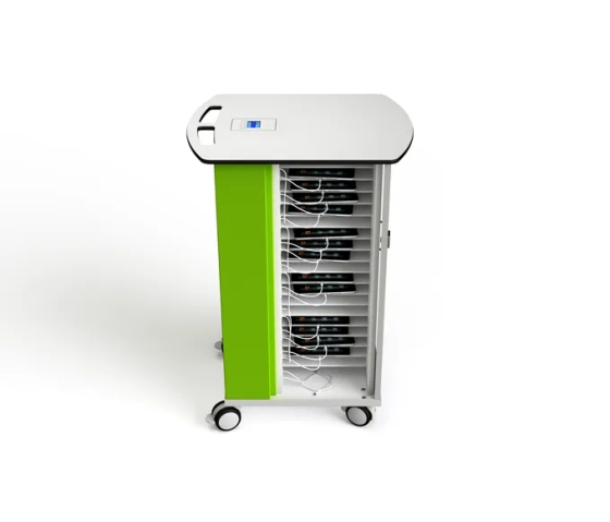 Tablet charging cart with remote management for 16 to 32 iPads and tablets to 11 inch - Zioxi onView