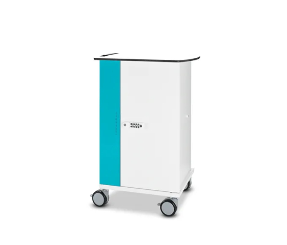 Zioxi onView Network charging cart for 16 laptops - includes USB-C cables - key lock