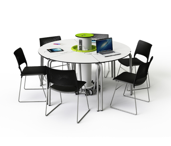 Bedrade Zioxi powerHub Tower - 4 stopcontacten / 2x USB-A / 2x USB-C aansluitingen
