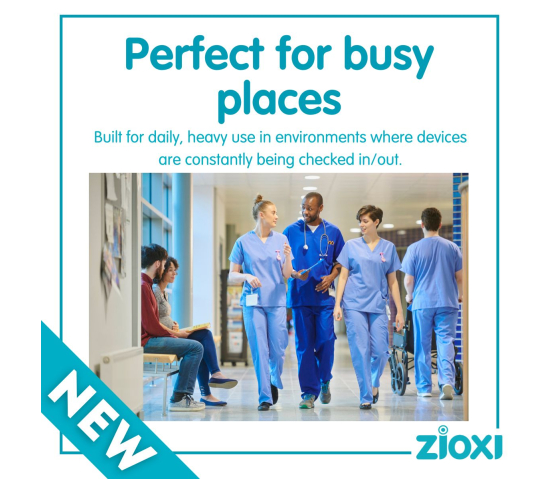 Zioxi wall-mounted charging cabinet for 40 smartphones including USB-C cables - wall mount - RFID Slot