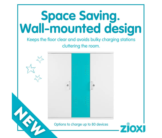 Zioxi charging cabinet for 40 smartphones - wall-mounted - Digital code lock