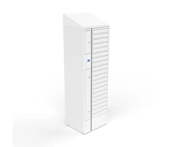 Laptop charging locker VLS1-16S-M-O-G for 16 laptops up to 17 inches - power plugs - RFID lock + Web control