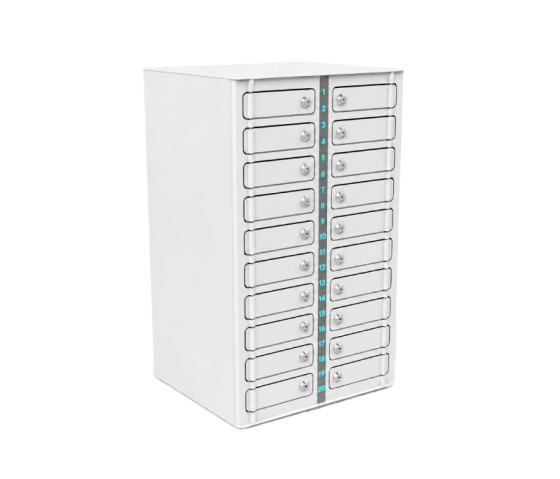 Zioxi Volt USB-C wall-mounted charging locker VSP1-20W-UC-C-G for 20 smartphones up to 7