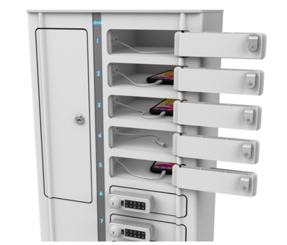 Zioxi Volt bay smartphone charging locker VSP1-24S-UC-K for 24 smartphones to 7 inch - key lock - USB-C