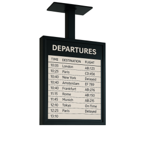 Ceiling mount with integrated 25-inch E-ink display - black
