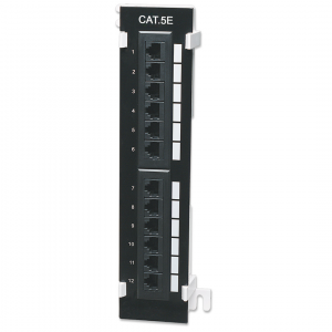 Cat5e wandmontage patchpaneel 12 poorts