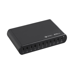 250W 10-portars USB-C snabbladdningsstation