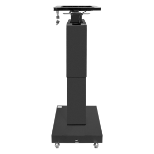 Supporto da pavimento elettronico regolabile in altezza per iPad Suegiu per iPad Pro 12.9 (1a / 2a generazione) - nero - fotocamera e tasto home visibili