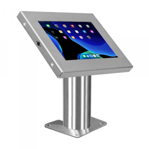 Supporto fisso da tavolo Securo S per tablet da 7-8 pollici - acciaio inossidabile