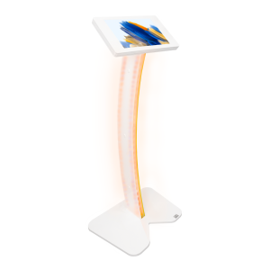 iPad Bodenständer Fino Curved LED für iPad 10.9 & 11 Zoll - weiß