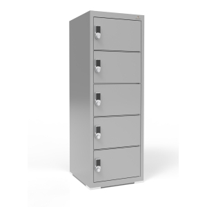 Charging locker BR5DCS with 5 large, lockable compartments - digital code lock