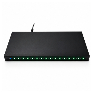 1U 16-port USB-C charging & sync hub USB 3.1