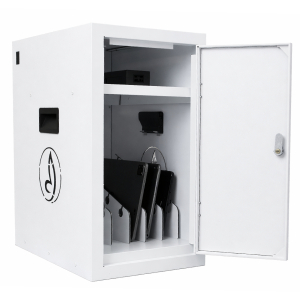 BRVD6 Charging cabinet for 6 mobile devices up to 17 inches - white - socket