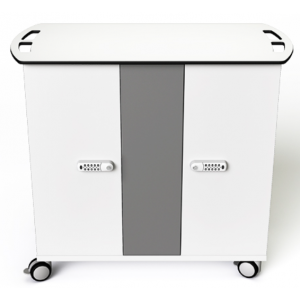 Zioxi iPad USB-A charging cart SYNCT-CB-32-C for 32 iPads up to 14 inch - combination lock