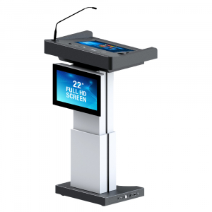 Height-adjustable digital lectern Helsinki