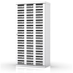 Metall-Handyschrank Drop&Safe 36 mit Einwurfschlitz für 36 Telefone