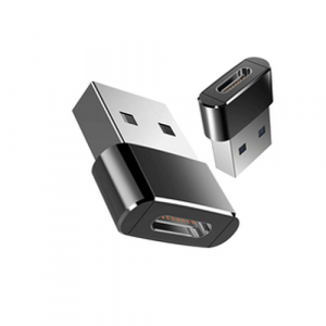 Domo Sells 2 pieces usb a to usb c adapter or USB C to USB A converter - black - USB-A - USB-C- 2 pieces