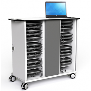 Chromebook onView charging trolley Zioxi CHRGT-CB-32-C-O3 for 32 Chromebooks up to 14 inch - combination lock