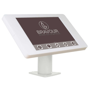 Soporte de sobremesa Fino para iPad Mini - blanco 