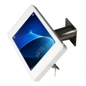 Soporte de pared Fino para Samsung Galaxy Tab A8 de 10,5 pulgadas 2022 - acero inoxidable/blanco