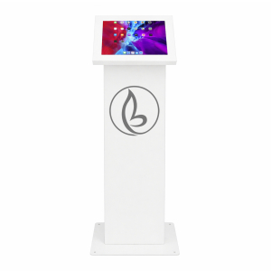 Tablet vloerstandaard met display Securo XL voor 13-16 inch tablets - wit