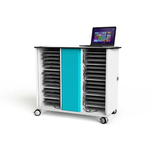USB-C Netwerk oplaadkar voor 32 laptops tot 16 inch inclusief USB-C kabels - digitaal codeslot