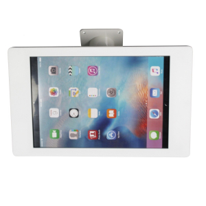Soporte de pared Fino para iPad de 10,9 y 11 pulgadas - blanco / acero inoxidable 