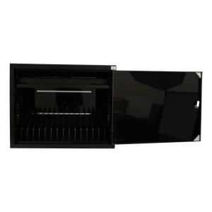 BRVD16 Ladeschrank für 16 mobile Geräte bis zu 17 Zoll - schwarz - Steckdose