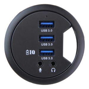 3 port USB 3.0 charging station with voice and audio capability