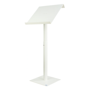 Height adjustable metal/acrylic lectern Vivaldi - white