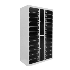 Charging locker BR24KLZ - 24 compartments - 1 x power outlet & 2 USB ports - key locks