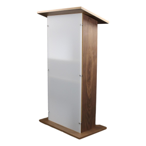 Wood/acrylate lectern Louvre - clear