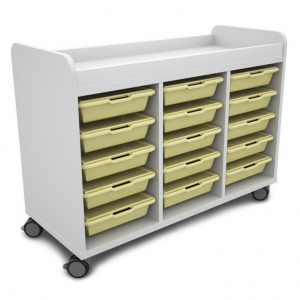 Armario/carro de actividades LEGO con espacio para 15 cajas grandes de almacenamiento LEGO Education