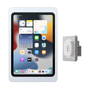 Soporte magnético de pared para iPad Mini A17 Pro y iPad Mini de 6ª generación - 8,3 pulgadas - función de carga inalámbrica - gris