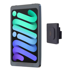Soporte magnético de pared para iPad Mini A17 Pro y iPad Mini de 6ª generación - 8,3 pulgadas - función de carga inalámbrica - negro