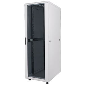 19 inch netwerkkast MHT171 met glazen deur - 16U - 600 (D) x 600 (W) x 878 (H) - flatpack - grijs