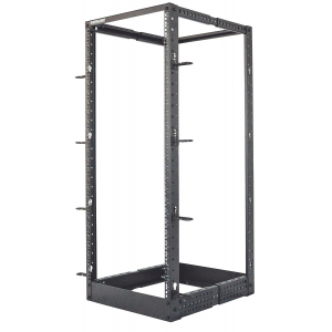 19 inch vrijstaand rek MHT166 - 48U hoogte - 4 staanders - flatpack - zwart