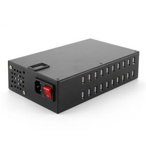 Concentrador de carga de sobremesa de 20 puertos USB-A y 12 W