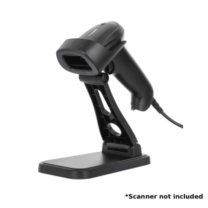 Adjustable barcode scanner stand - black