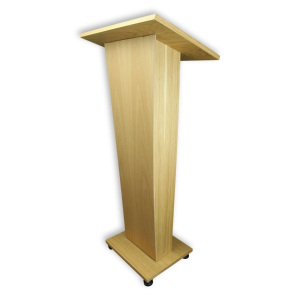 Wooden lectern with wooden faceplate Pollux - walnut colour