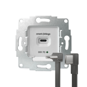 USB-C inbyggt nätaggregat 30W med 25cm USB-C-kabel - sCharge 230V