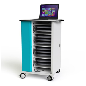 USB-C laptop cart Zioxi CHRGTUC-LS-16 without cables for 16 Laptops to 16 inch - key lock