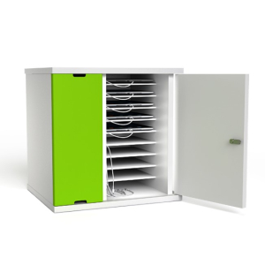 Zioxi charging cabinet for 10 iPads & tablets including pre-assembled USB-C cables - CHRGCUC-TB-10-C# - Digital Code Lock