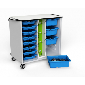 USB-A oplaadtrolley CHRGTUC-TR-16 voor 8 - 16 Gratnell trays - sleutelslot