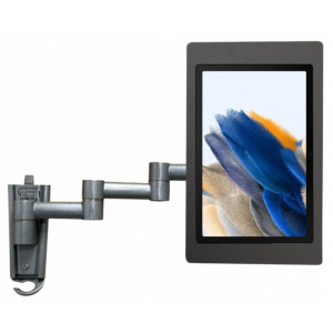 Flexible tablet wall mount 345 mm Fino for Samsung Galaxy Tab E 9.6 - black 
