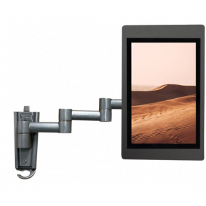Flexible tablet wall holder 345 mm Fino for Microsoft Pro 8 / 9 / 10 - black
