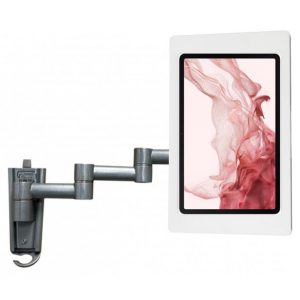 Flexible tablet wall holder 345 mm Fino for Samsung Galaxy Tab A8 10.5 - white
