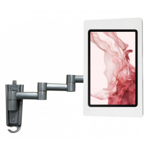 Flexible tablet wall holder 345 mm Fino for Samsung Galaxy Tab S8 14.6 - white