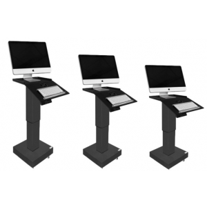 Height adjustable workstation Assistenza - black