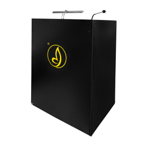 Plastic/wood lectern Poseidon - black